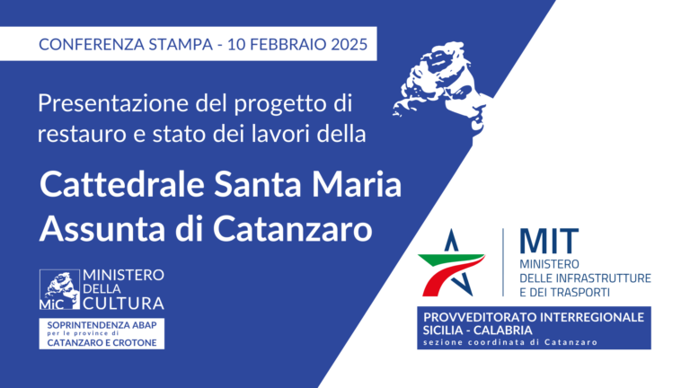 Locandina Conferenza Stampa Presentazione del progetto di restauro e stato dei lavori della Cattedrale Santa Maria Assunta di Catanzaro